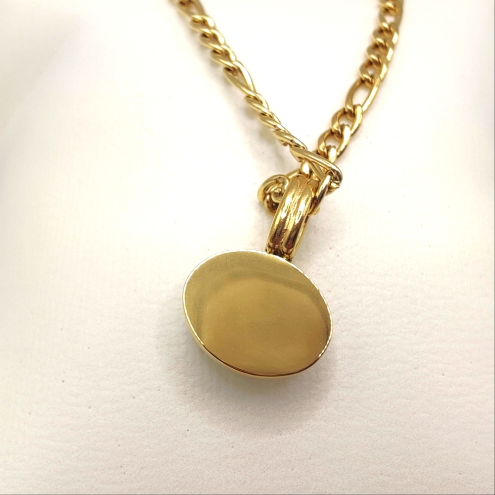 18k Gold Filled Necklace with Green Jade Pendant - Picture 5 of 10